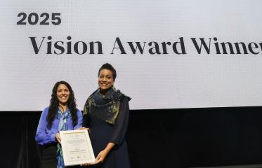 Accepting the award on behalf of the BBNJ HAC Member States, Minna Epps