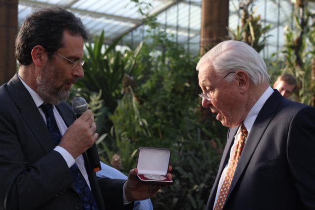 Sir David Attenborough receiving the John C. Phillips Memorial Medal